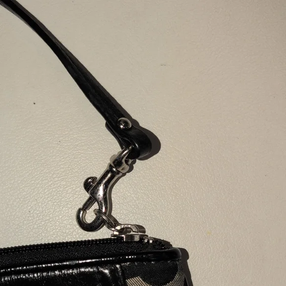 Coach Black And Silver Wristlet - Picture 4 of 9